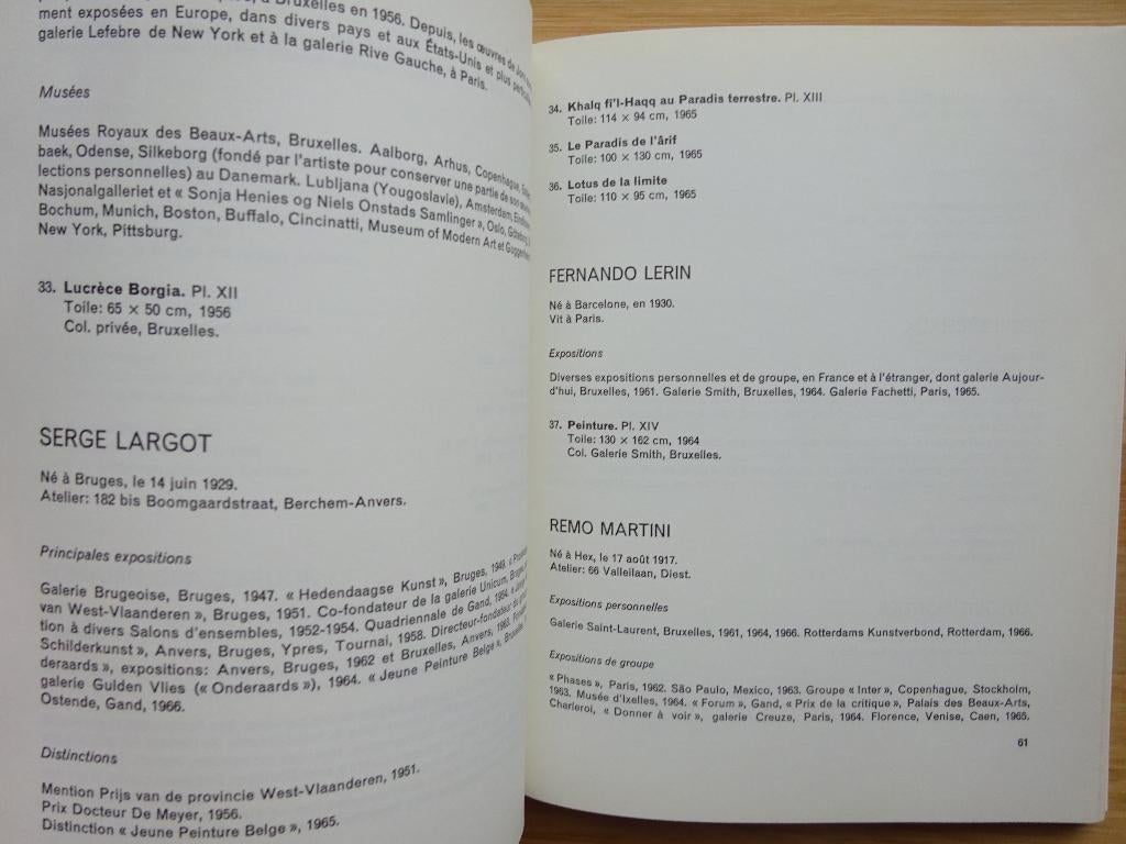 Bryggium 1966 Stadshallen Brugge expo, Enlèvement ou Envoi, Comme neuf, Peinture et dessin