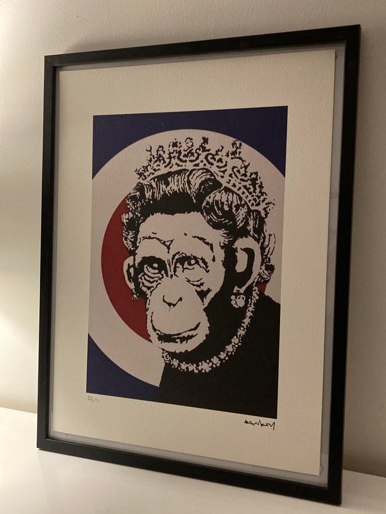 BANKSY : lithographie encadrée et numérotée à la main, Enlèvement ou Envoi