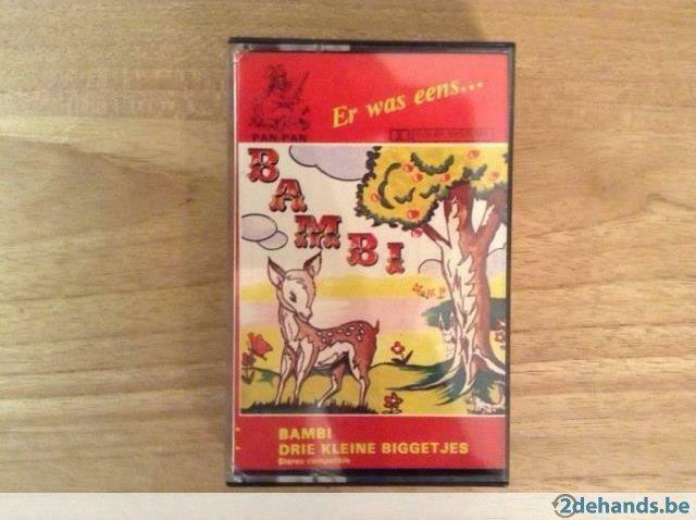 muziekcassette er was eens...  bambi / de drie biggetjes, Ophalen of Verzenden, Zo goed als nieuw