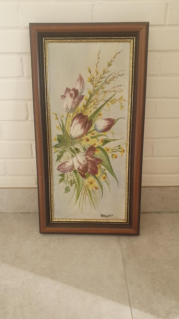 Bloemenschilderij, Antiek en Kunst, Ophalen of Verzenden
