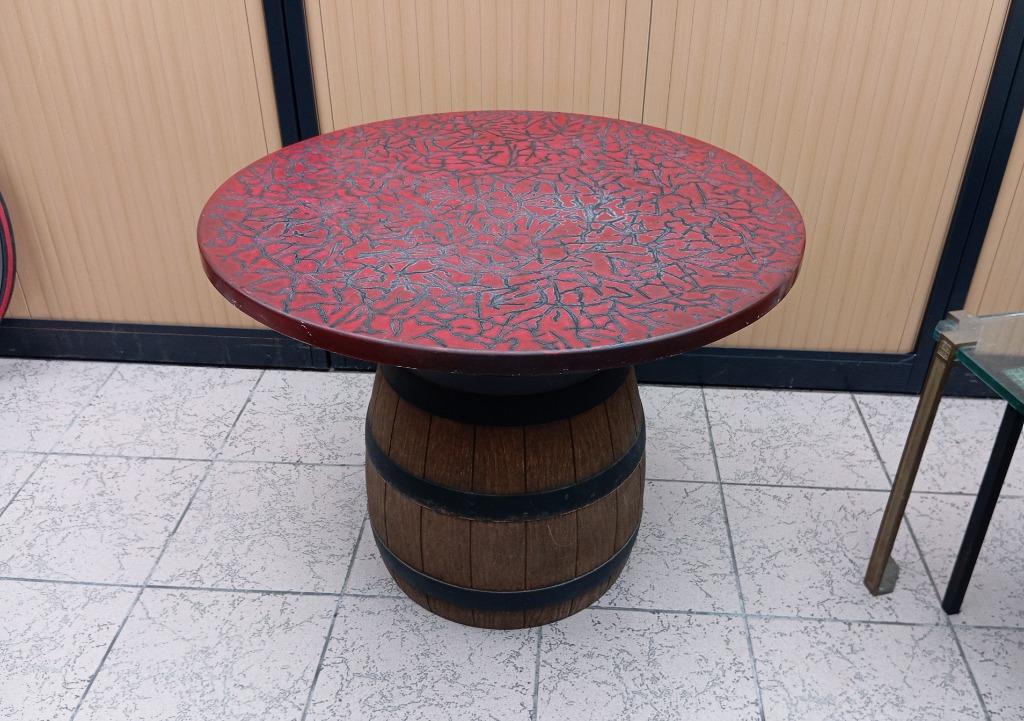 zeldzame tafel EMSA whiskey vat retro mancave, Ophalen, Huis en Inrichting