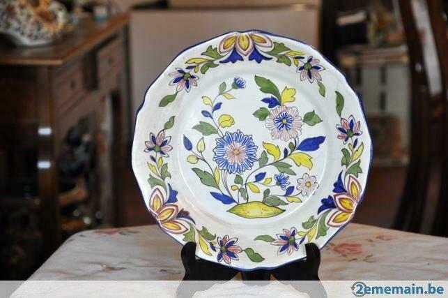 assiette charolles peint main, Ophalen of Verzenden