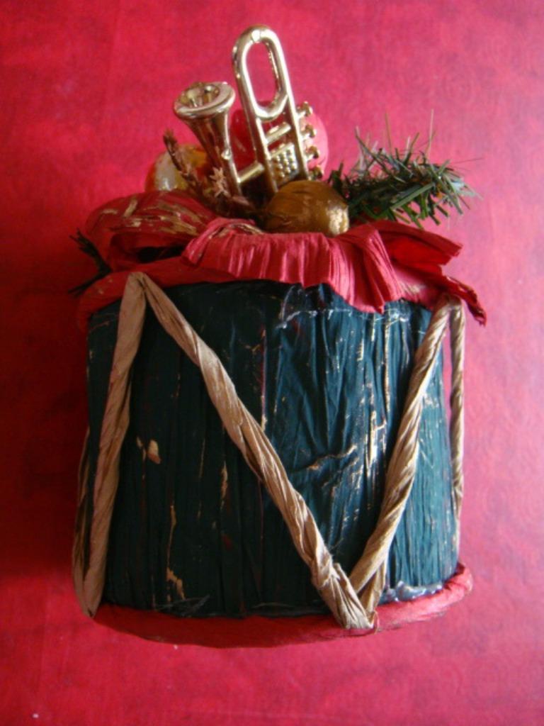 Déco de Noël.Tambour décoration musicale., Enlèvement ou Envoi, Comme neuf