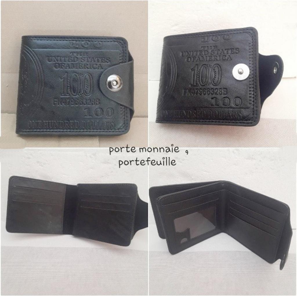 portefeuilles , porte cartes , cuir noir , 11.5/9.5/1.5 cm ,, Neuf, Autres marques, Cuir, Enlèvement ou Envoi