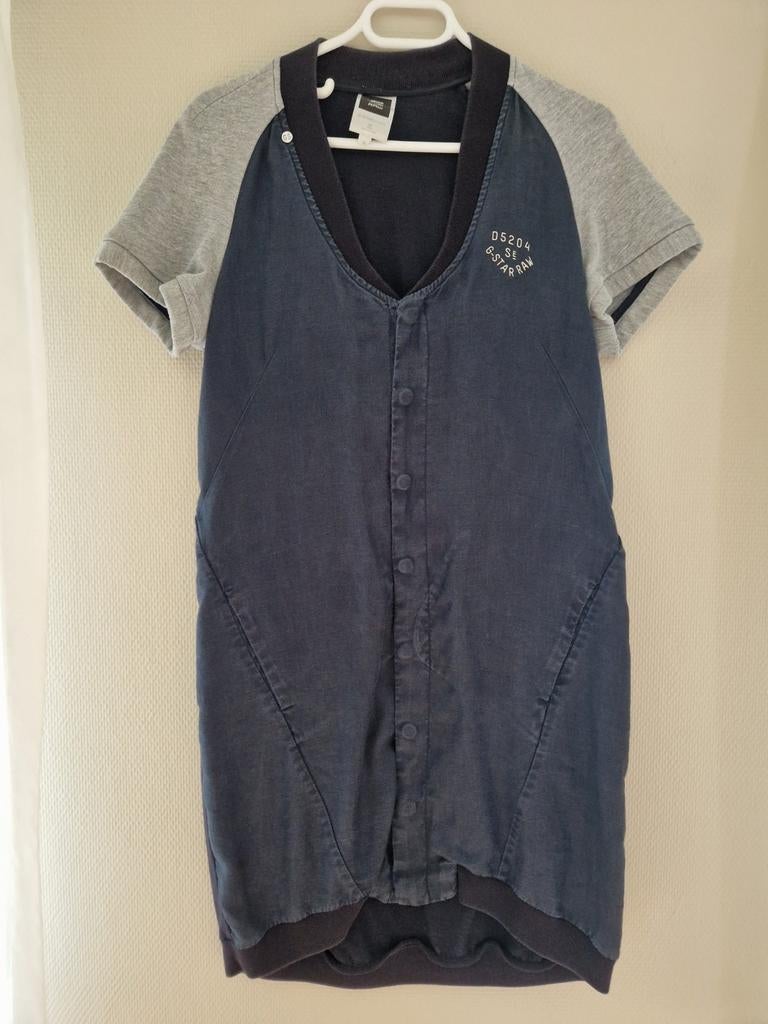 Jurk donkerblauw/grijs 'G-Star' maat Medium, Kleding | Dames, Ophalen of Verzenden, Gedragen, Grijs