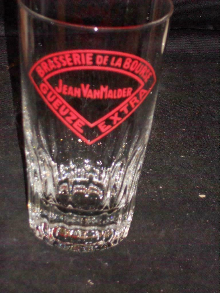 Gueuze.Kriek.Lambic.Brasserie Van Malder.Jean.Framboise, Verzamelen, Biermerken, Ophalen of Verzenden, Gebruikt, Glas of Glazen
