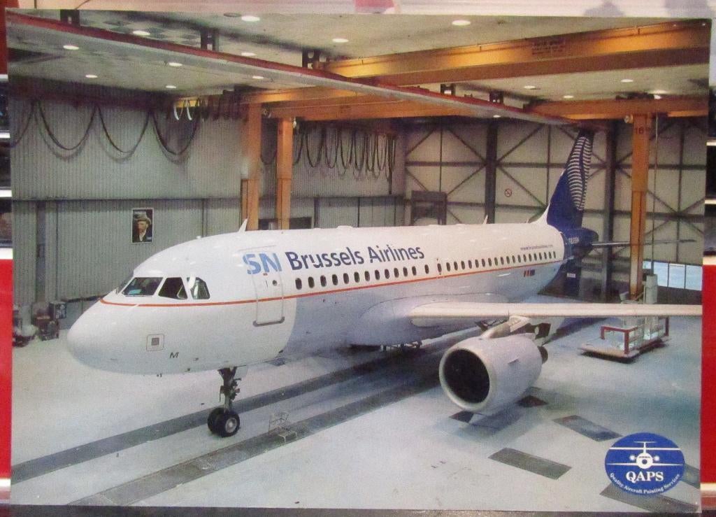 Qaps Airbus A319 SN Brussels Airlines promo sheet, Verzamelen, Ophalen, Zo goed als nieuw, Kaart, Foto of Prent