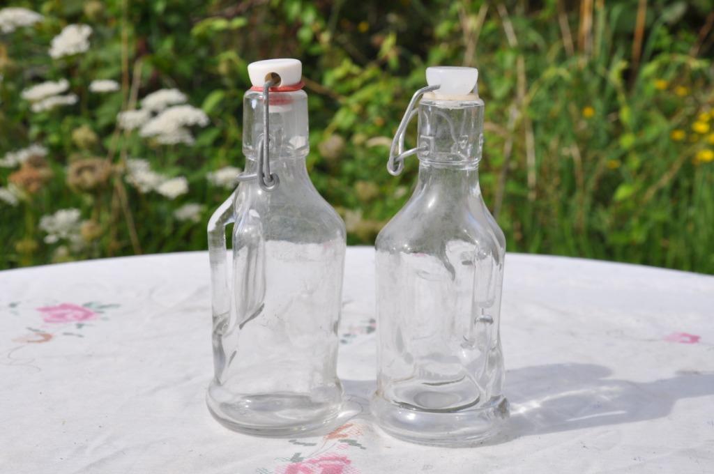 2 bouteilles en verre de 20cl avec bouchon a cliquer, Enlèvement ou Envoi