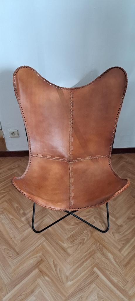 Fauteuil/Chaise Papillon en cuir marron – Maison du Monde, Enlèvement