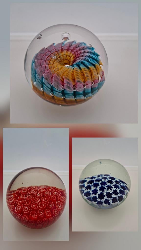 Presse papier millefiori - diverse ontwerpen, Ophalen of Verzenden, Zo goed als nieuw
