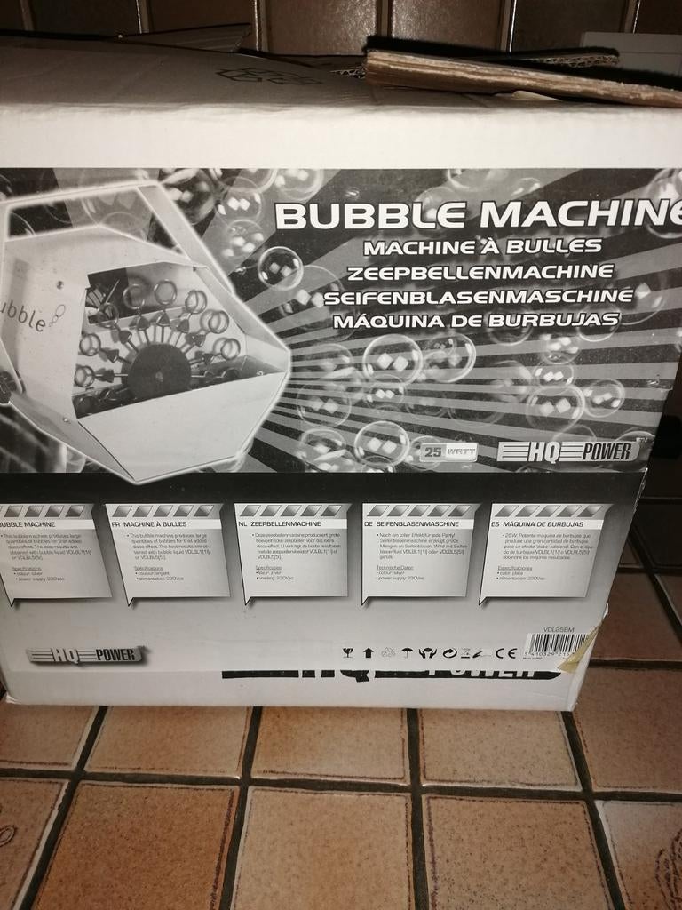 HQ Power Bubble machine 25W Zeepbellen machine, Ophalen of Verzenden