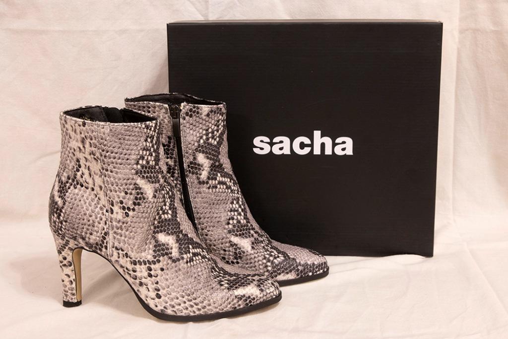 snake botjes 'Sacha', Gris, Enlèvement ou Envoi, Comme neuf, Boots et Botinnes