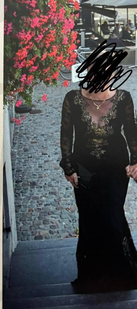 Avondjurk maat 42 feestjurk, Kleding | Dames, Ophalen of Verzenden, Zo goed als nieuw, Maat 38/40 (M), Zwart