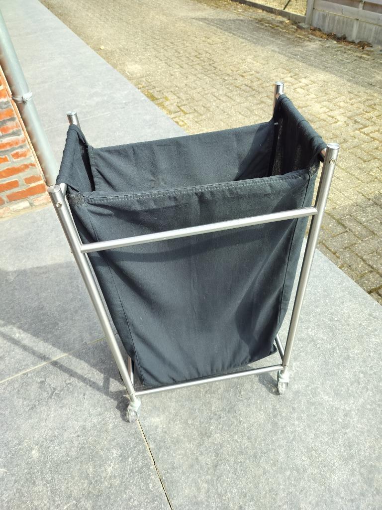 Wasmand op wieltjes, Ophalen, Gebruikt, Zwart, Overige typen