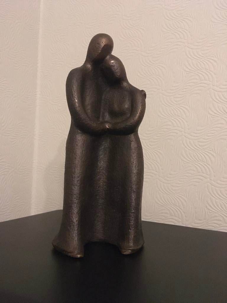 Bronzen beeld, 4,3kg, Antiek en Kunst, Antiek | Brons en Koper, Ophalen of Verzenden, Brons