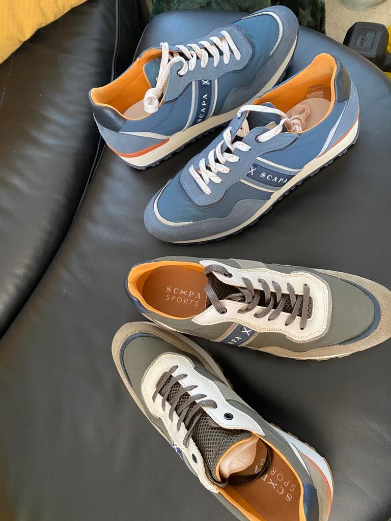 Scapa heren sneakers schoenen nieuw, Verzenden, Zo goed als nieuw, Blauw, Sneakers