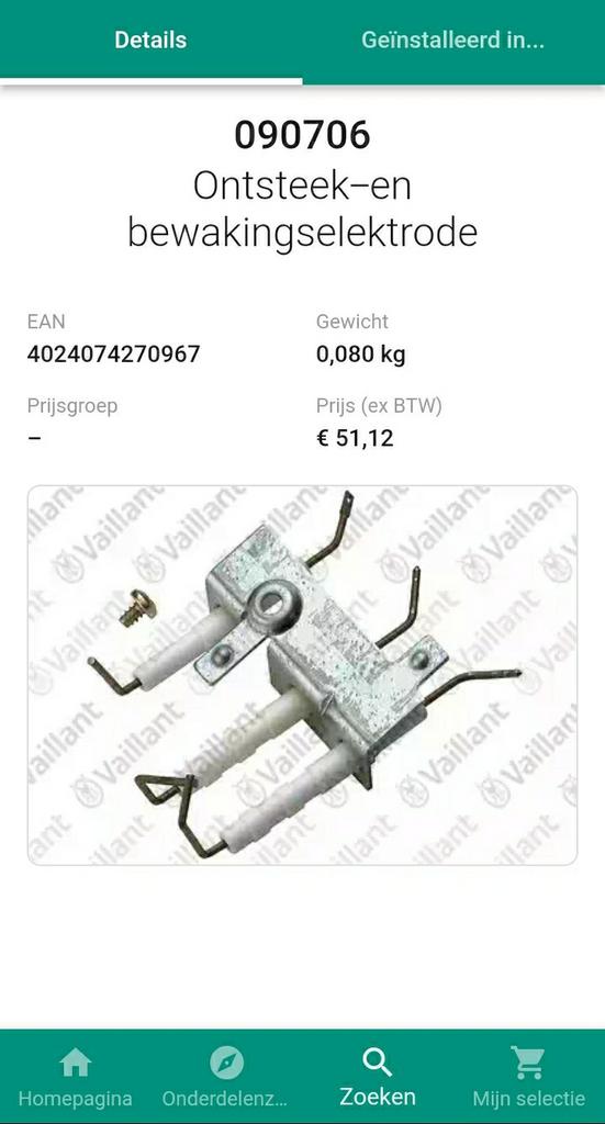 Ontsteek-en bewakinselektrode Vaillant, Ophalen of Verzenden, Nieuw
