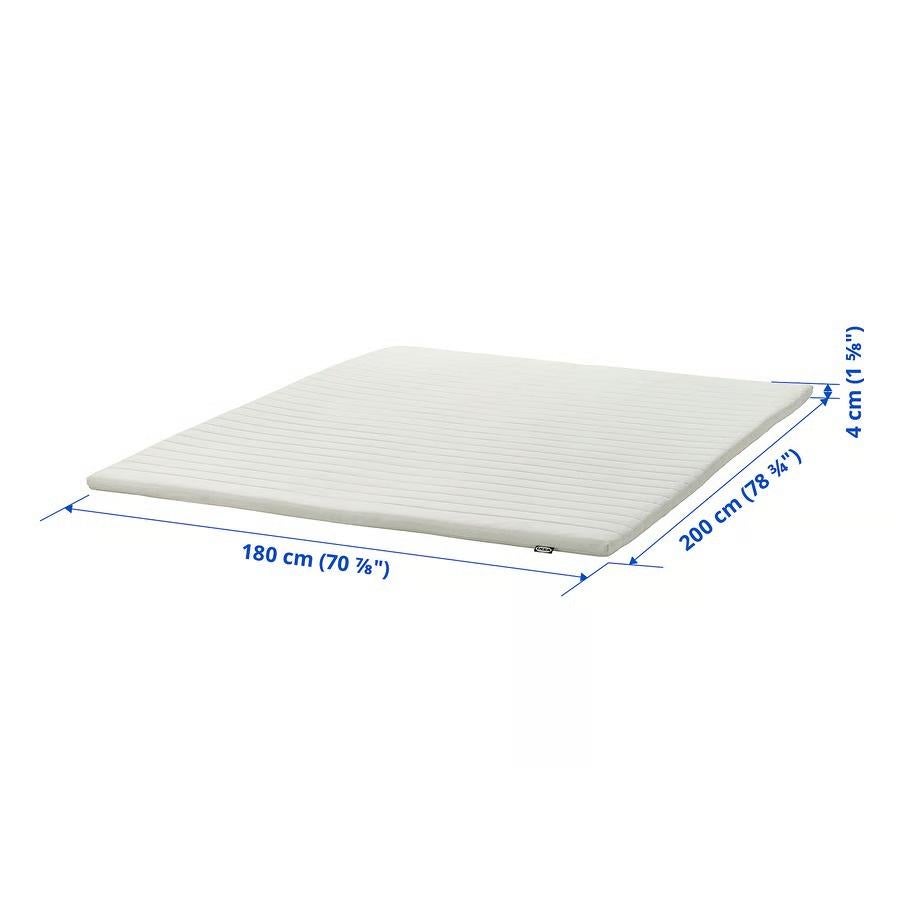 IKEA NÄSFJÄLLET Topper 180x200cm ZGAN!, Ophalen, Tweepersoons, Zo goed als nieuw, Matras