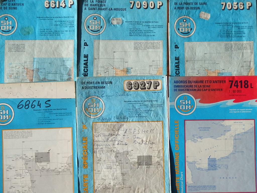 cartes nautiques papier Manche- Bretagne, Enlèvement ou Envoi, Utilisé, Autres types, Voilier ou Bateau à moteur