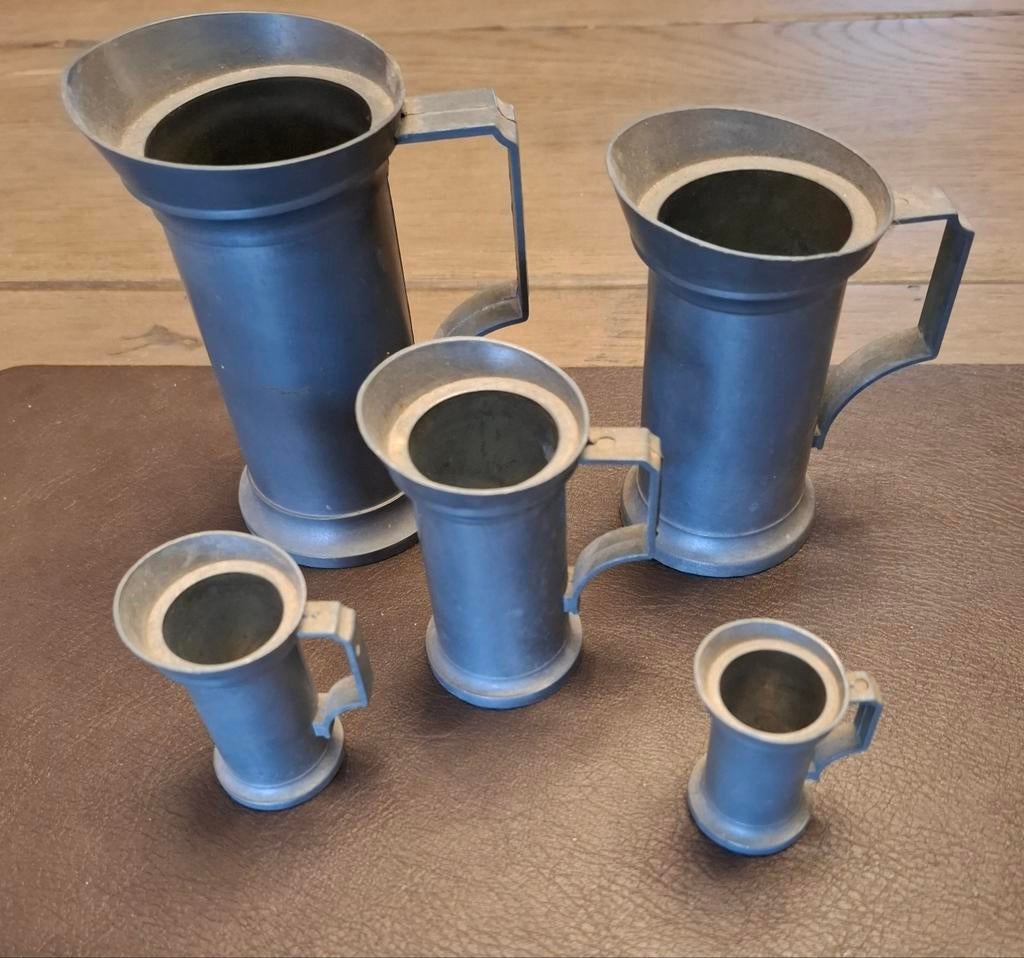 Vintage loden kannetjes