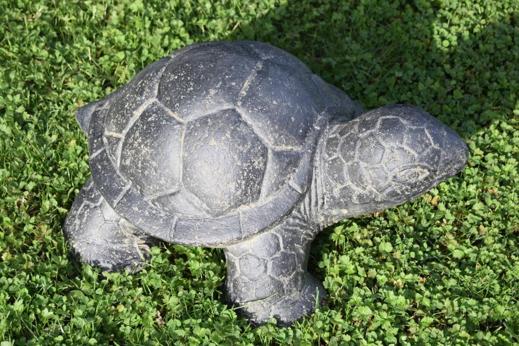 Superbe tortue terrestre en pierre patinée (modèle moyen), Jardin & Terrasse, Enlèvement ou Envoi, Neuf, Autres matériaux, Animal
