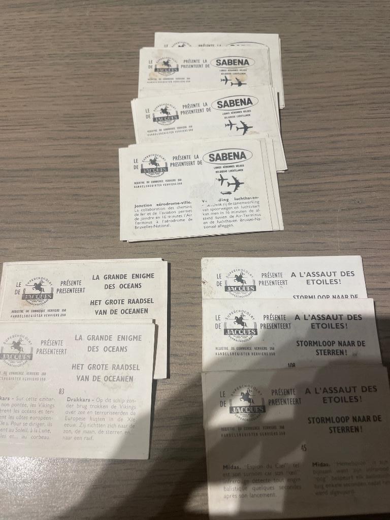 Lot verzamelkaarten 2.  Jaques chocolade, Verzamelen, Merken en Reclamevoorwerpen, Ophalen of Verzenden