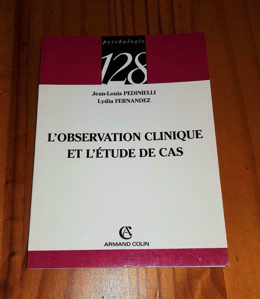 L'observation clinique et l'étude de cas, Livres, Psychologie, Envoi, Utilisé, Psychologie clinique