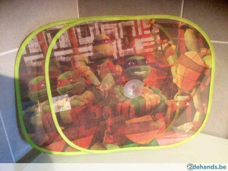 Prachtige set van 2 Turtles zonneschermen voor in de auto., Kinderen en Baby's, Gebruikt