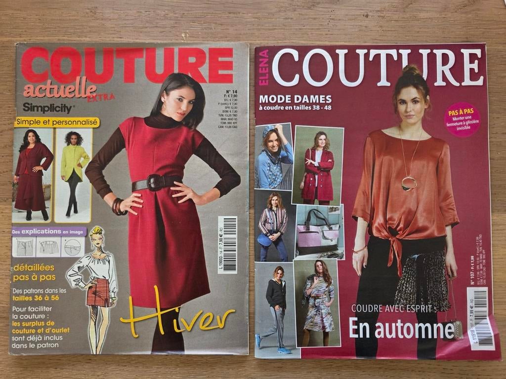 Deux magazines COUTURE en français ! NOUVEAU, Hobby & Loisirs créatifs, Patrons de vêtements, Enlèvement ou Envoi, Neuf, Femme