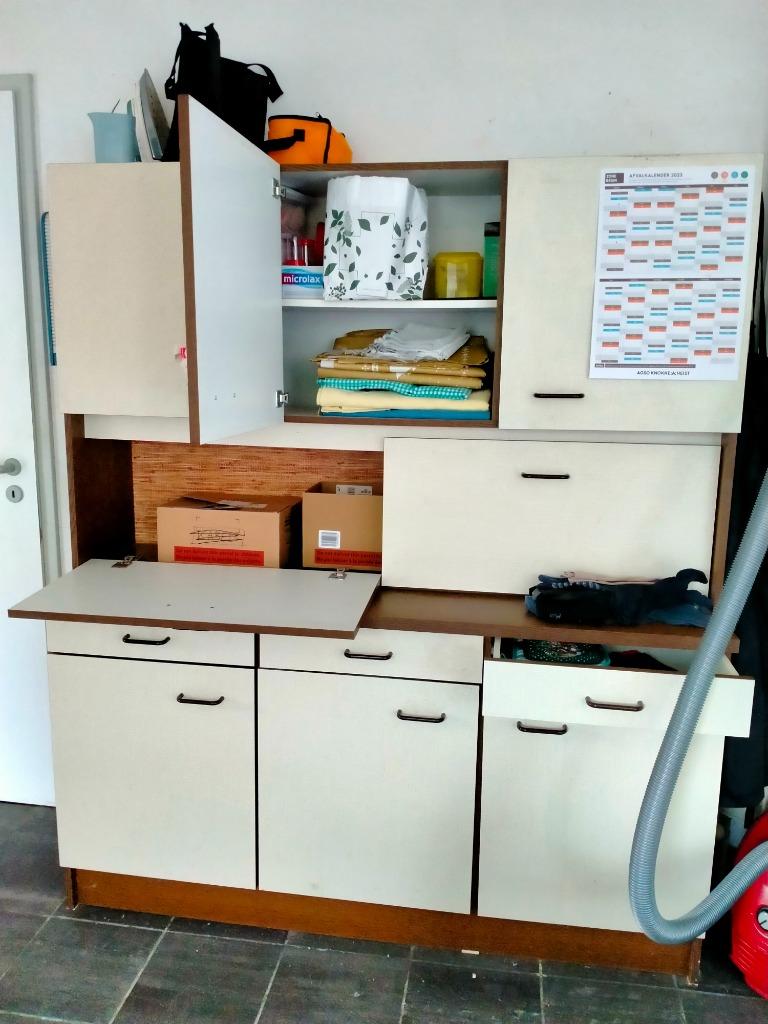 keukenkast, Huis en Inrichting, Ophalen, Gebruikt, Beige, 150 tot 200 cm