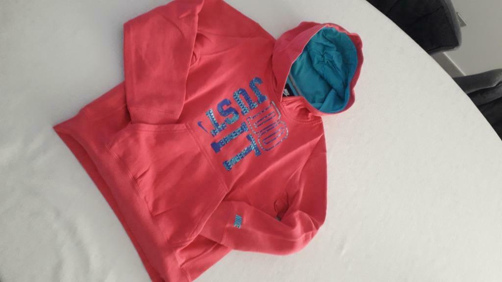 Hoodie Nike Roze met print Maat146-156, Jongen of Meisje, Trui of Vest, Ophalen of Verzenden, Zo goed als nieuw