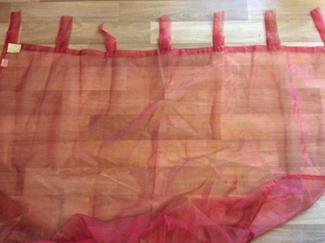 2 rideaux en voile, Maison & Meubles, Enlèvement ou Envoi, Rouge
