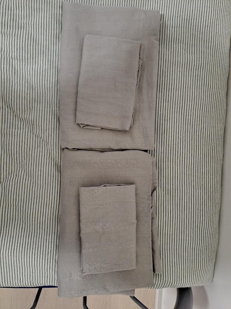 2 Housse de couette + taie d'oreille lit 1 pers 14€/1 housse, Maison & Meubles, Enlèvement ou Envoi, Beige, Housse de couette