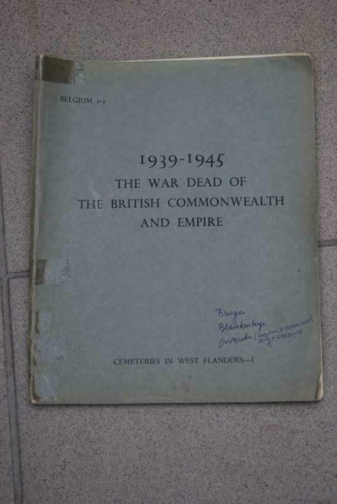 1939-1945 the war dead of the britisch commonwealth and empi, Enlèvement ou Envoi, Utilisé