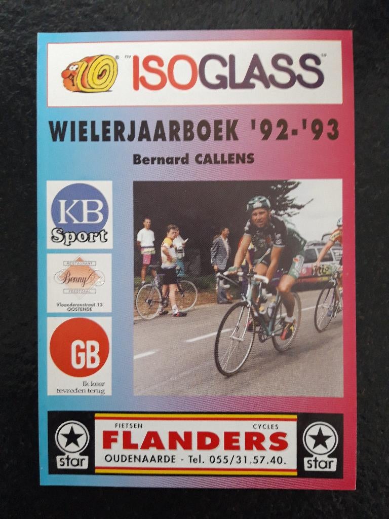 Wielerjaarboek 1992-1993 (cover Dirk De Wolf), Boeken, Nieuw, Lopen en Fietsen, Ophalen of Verzenden, Bernard Callens