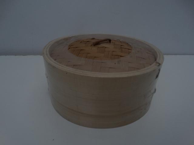 Panier à vapeur en bambou Ø 18 cm. Neuf., Enlèvement, Neuf, Autres matériaux, Autres types