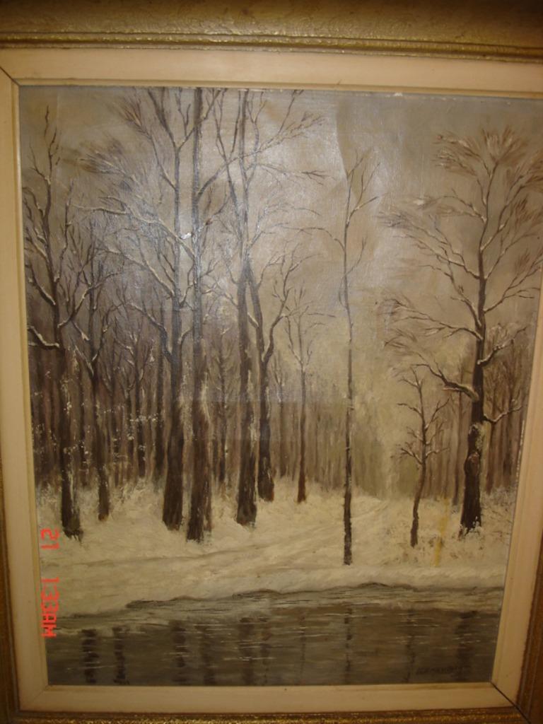 Olieverf op doek „Etang de Groenendael” 1950 Demeuldem L., Ophalen