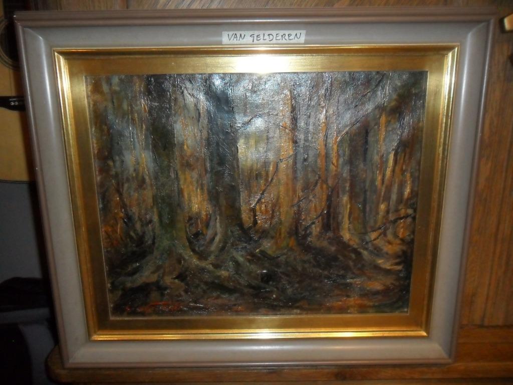 olieverf op doek door Simon Van Gelderen (Brussel 1905-1986, Antiek en Kunst, Ophalen of Verzenden