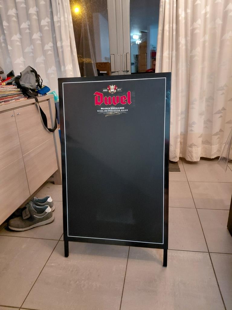 Duvel Stoepbord, Verzamelen, Biermerken, Ophalen, Zo goed als nieuw, Reclamebord, Plaat of Schild, Duvel