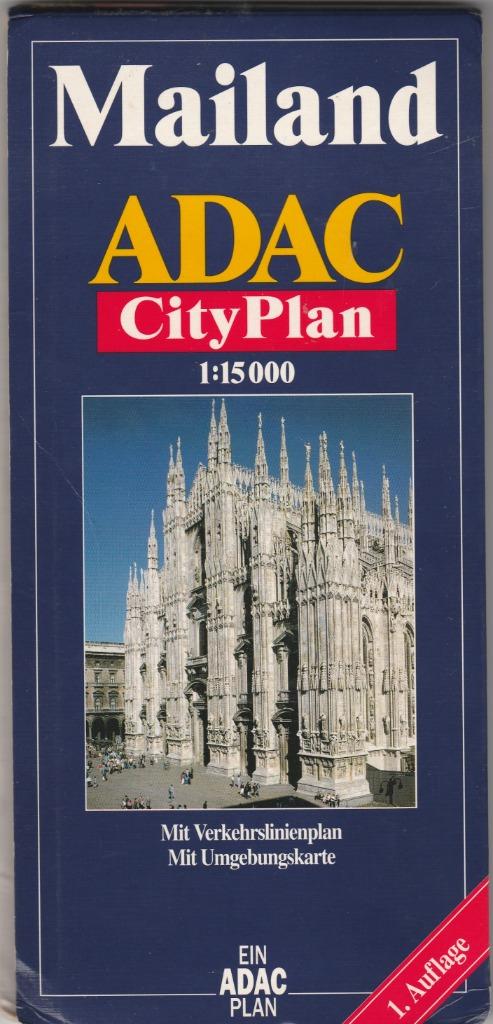 Milaan, stadsplattegrond, Boeken, Atlassen en Landkaarten, Gelezen, ADAC, Verzenden, Italië