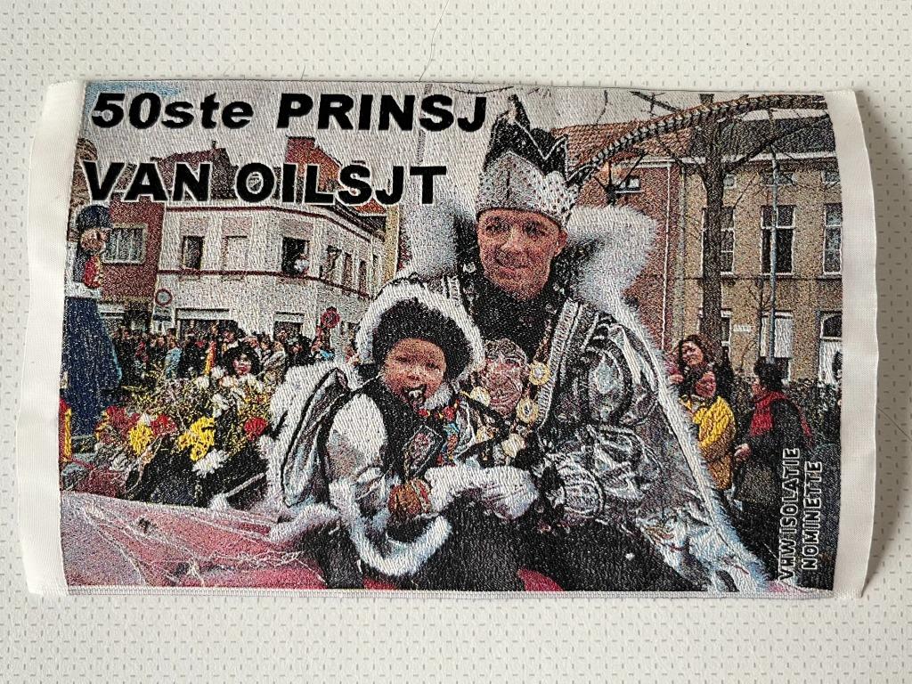 Aalst Oilsjt Carnaval nominette prins Wim 2002 13,9 breedte, Verzamelen, Ophalen