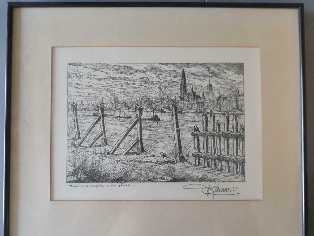 pentekening, Antiek en Kunst, Ophalen
