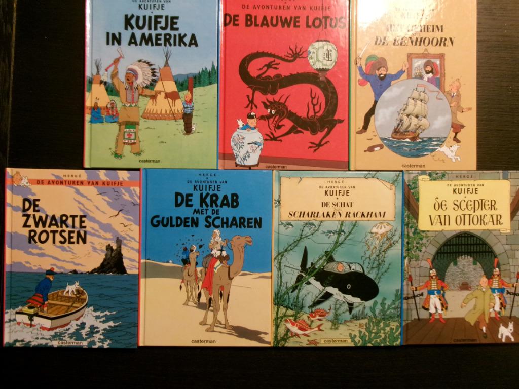 Les aventures de Tintin -Hergé- 7 pièces, Livres, BD, Enlèvement ou Envoi