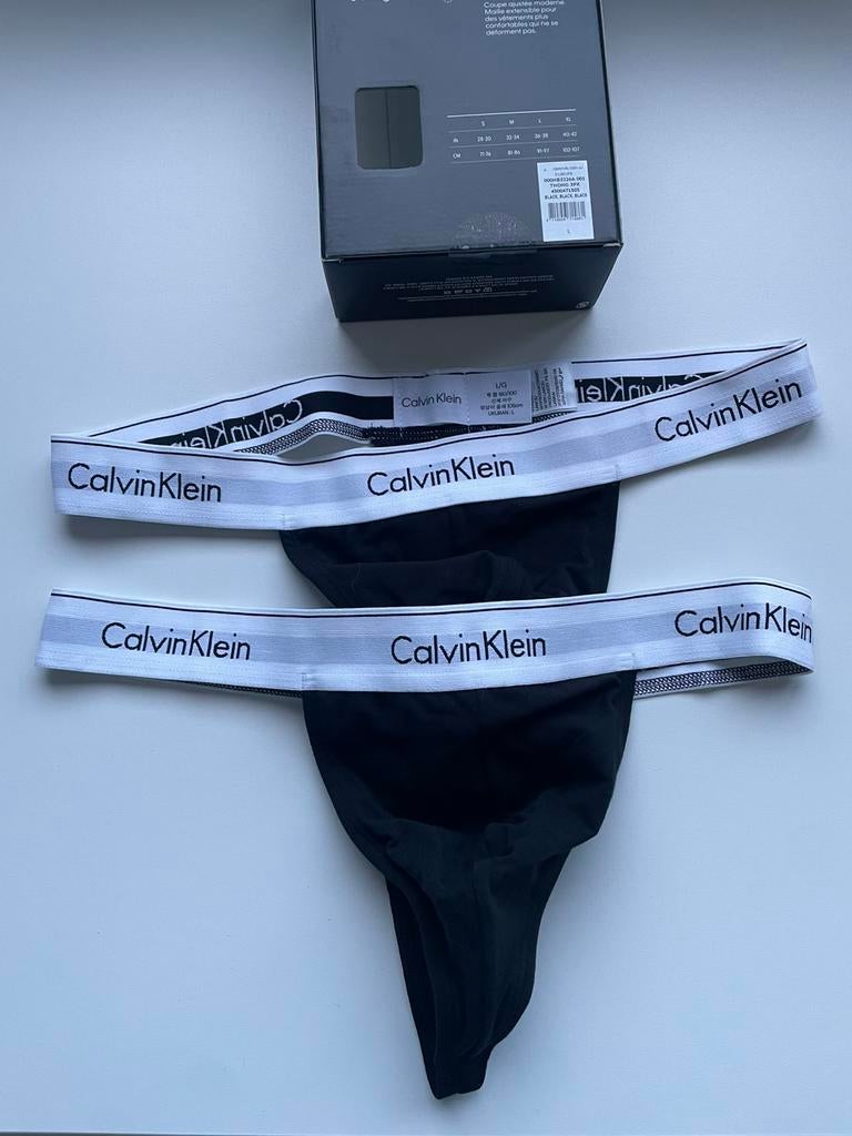 Set Calvin Klein String maat L, Kleding | Heren, Ondergoed, Verzenden, Zwart, Calvin Klein, Slip