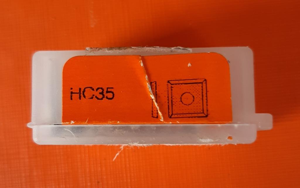 Wisselplaat HC35 14.0x14.0x1.2mm, Ophalen