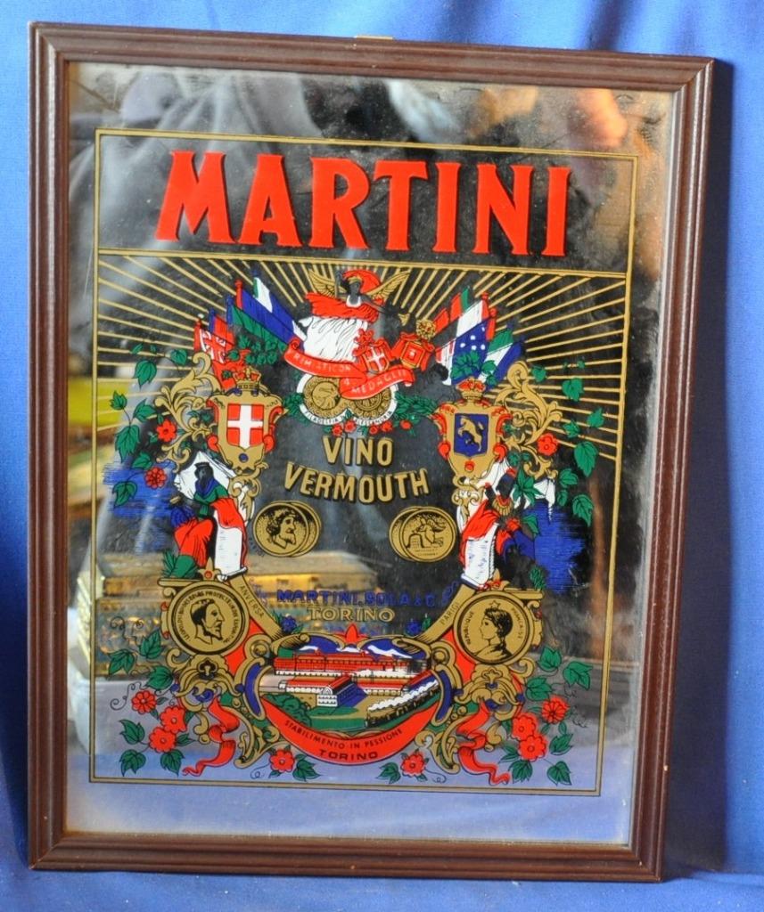 miroir mural publicitaire martini, Enlèvement ou Envoi, Comme neuf, Autres types