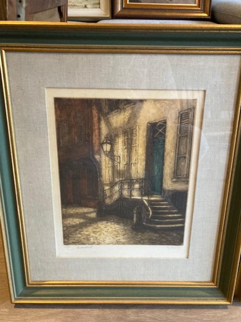Ets "avondlicht" - Albert Geudens, Antiek en Kunst, Ophalen