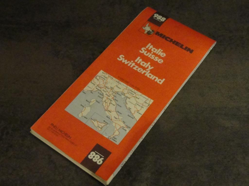 Landkaart "Michelin 988 Italië Zwitserland" uit 1981., Boeken, Michelin Editions, Italië, Ophalen of Verzenden, Landkaart