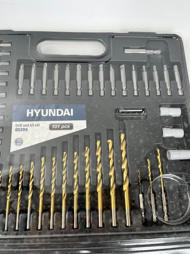 Hyundai borenset en bitset 101-delig in opbergkoffer, ., Nieuw, Ophalen of Verzenden, .