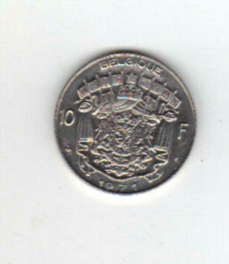 PIÈCE DE 10 FRANC BELGIQUE 1971 Frans, Envoi
